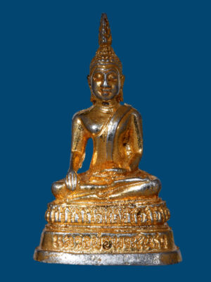 รูปหล่อ รุ่น1 หลวงพ่อพระใหญ่ วัดโพธาราม (ท่าไคร้) จ.บึงกาฬ ปี2538 เนื้อกะไหล่ทอง สภาพยังสวย (หลวงพ่อทองพูล ปลุกเสก)